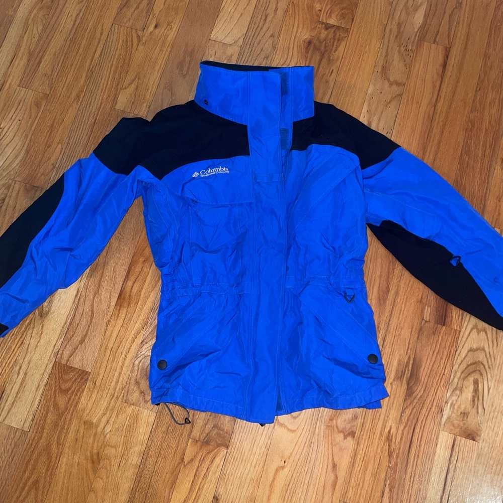 Columbia Sportswear Omni-tech Titanium Interchange Blue Ski Jacket Mens Large